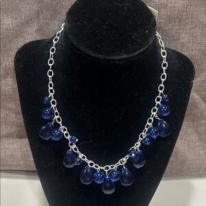 Lauren Ralph Lauren Deep Blue Teardrop Necklace